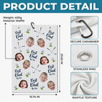 Custom Photo Golf Towel - Personalized Father's Day Birthday Golf Gifts For Dad, Grandpa - Good Days Start With Golf