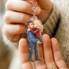 Custom Shaped Acrylic Keychain - Personalized Anniversary Wedding Gifts For Husband And Wife, Him And Her - The Day We Became Us