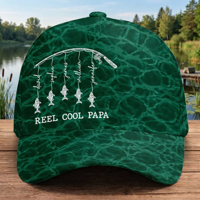 Custom Hat, All Over Print Classic Cap - Personalized Father's Day Fishing Gifts For Fisherman, Dad, Grandpa - Keep Calm And Fish On