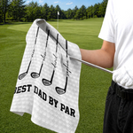 Custom Golf Towel - Personalized Father's Day Birthday Golf Gifts For Dad, Grandpa - Swing, Smile, Repeat