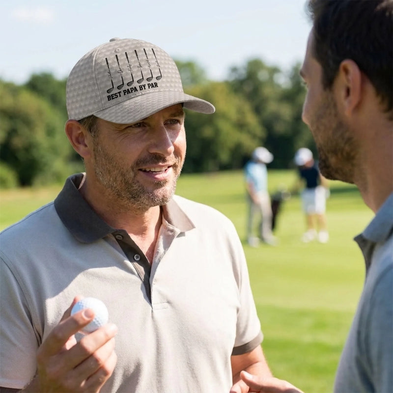 Custom Hat, All Over Print Classic Cap - Personalized Birthday Golf Gifts For Dad, Grandpa - Just One More Round