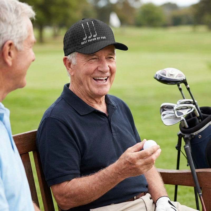 Custom Hat, All Over Print Classic Cap - Personalized Birthday Golf Gifts For Dad, Grandpa - Just One More Round