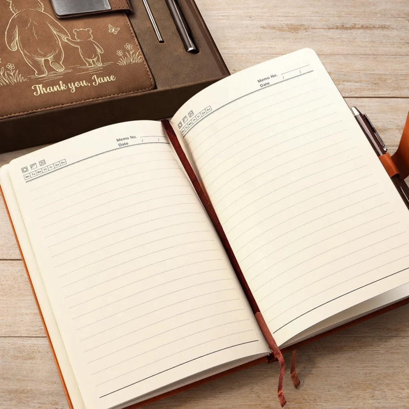 Custom PU Leather Notebook - Personalized  Graduation Gifts For Teachers - A Simple Way To Say Thank You