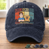 Custom Vintage Washed Denim Baseball Cap - Personalized Father's Day Gifts For Dog Lovers, Dog Dad And Mom - Life’s Better With A Dog Sidekick