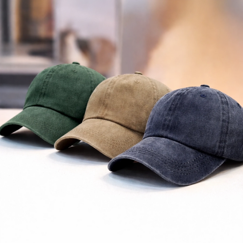 Custom Vintage Washed Denim Baseball Cap - Personalized Father's Day Gifts For Dog Lovers, Dog Dad And Mom - Life’s Better With A Dog Sidekick