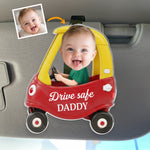 Custom Photo Acrylic Car Visor Clip - Personalized Father's Day Gifts For Dad, Grandpa - Precious Cargo In His Heart