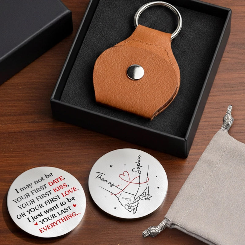 Custom Pocket Hug - Personalized Anniversary Wedding Gifts For Husband And Wife, Him And Her - Just Want To Be Your Last