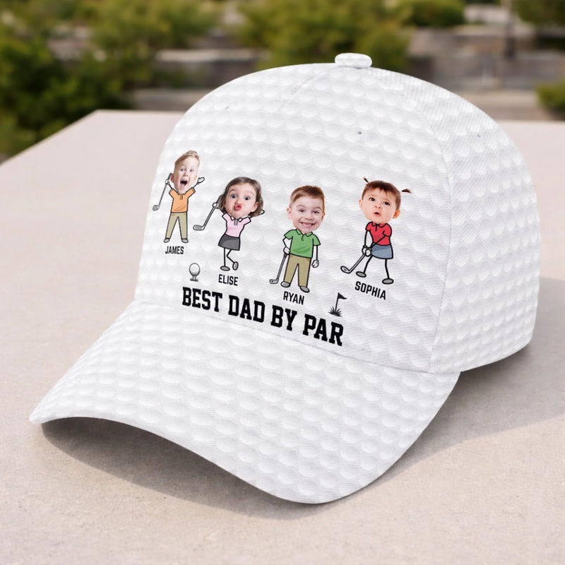 Custom Photo Hat, All Over Print Classic Cap - Personalized Father's Day Birthday Golf Gifts For Dad, Grandpa - Born To Play Golf Always
