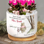 Custom Home Decor Ceramic Plant Pot - Personalized Graduation Gifts For Teachers - You Planted Seeds Of Knowledge