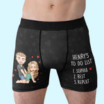 Custom Boxer Briefs, Men's Boxers - Personalized Anniversary Wedding Gifts For Husband And Wife, Him And Her - His Daily Reminder