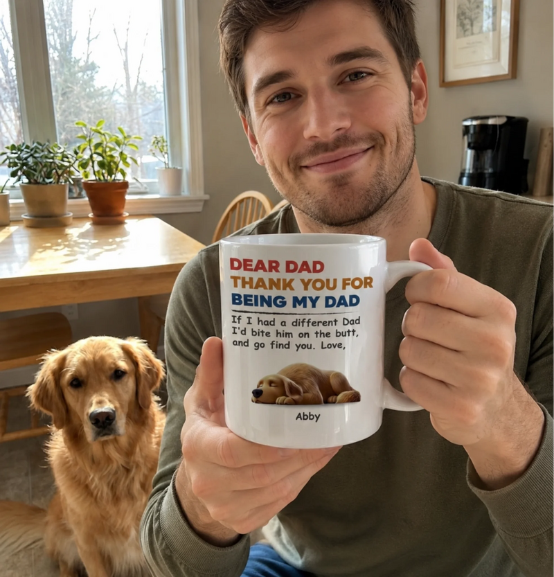 Custom Mug - Personalized Mother's Day Father's Day Birthday Gifts For Dog Lovers, Dog Dad And Mom - Dog Mom Dog Dad For Life