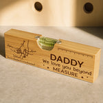 Custom Wooden Bottle Opener With Built-in Spirit Level - Personalized Father's Day Birthday Gifts For Dad, Grandpa - Dad Is Always The Answer