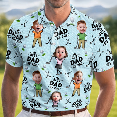 Custom Photo All Over Print Polo Shirt - Personalized Father's Day Birthday Golf Gifts For Dad, Grandpa - Every Round Is A New Opportunity