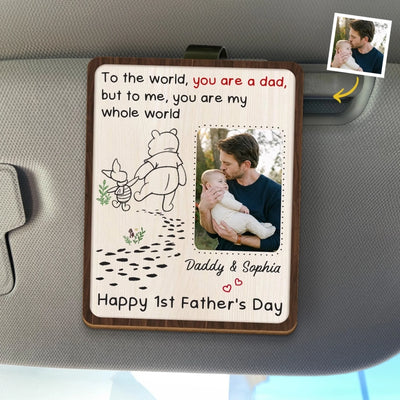 Custom Photo Car Visor Clip - Personalized Father's Day, Baby Shower, Gender Reveal Gifts For New Dads, Grandpas - Cherish Every Drive