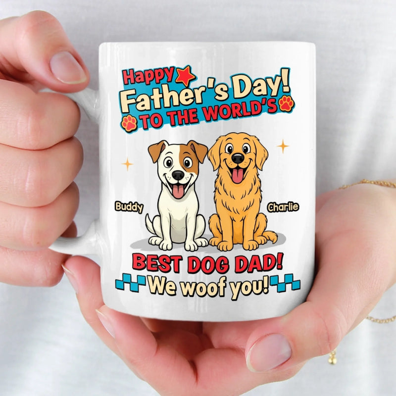 Custom Mug - Personalized Father's Day Birthday Gifts For Dog Lovers, Dog Dad And Mom - My Kids Have Paws