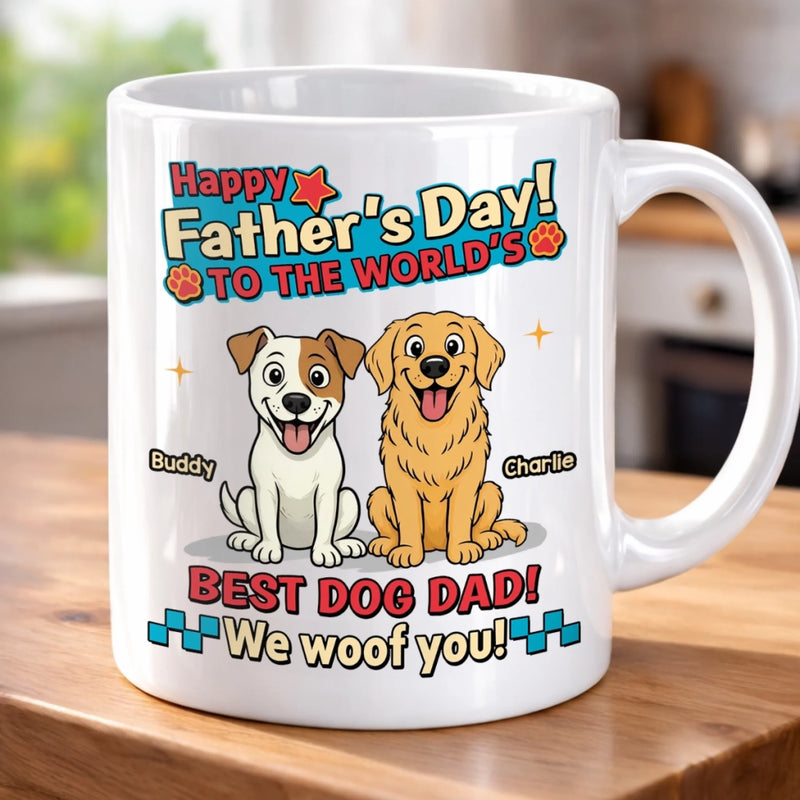 Custom Mug - Personalized Father's Day Birthday Gifts For Dog Lovers, Dog Dad And Mom - My Kids Have Paws