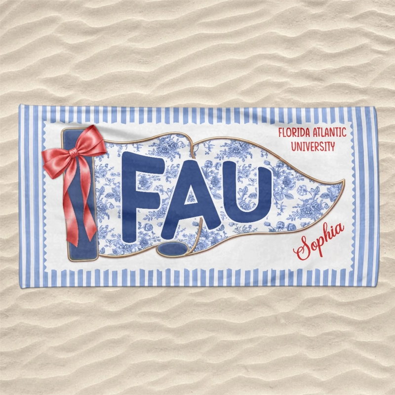 Custom Beach Towel - Personalized Summer Vacation And Travel, Graduation Gifts For Best Friends, Family - Campus Beach Era