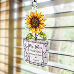 Custom Window Hanging Suncatcher Ornament - Personalized Birthday Gifts For Teachers - Growing With Gratitude