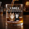 Custom Whiskey Glass - Personalized Father's Day Birthday Gifts For Dog Cat Lovers, Dog Dad And Mom, Cat Owners - Cheers To Fur Family