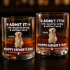 Custom Whiskey Glass - Personalized Father's Day Birthday Gifts For Gifts For Dog Cat Lovers, Dog Dad And Mom, Cat Owners - Dog Dad Mode
