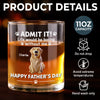 Custom Whiskey Glass - Personalized Father's Day Birthday Gifts For Gifts For Dog Cat Lovers, Dog Dad And Mom, Cat Owners - Dog Dad Mode