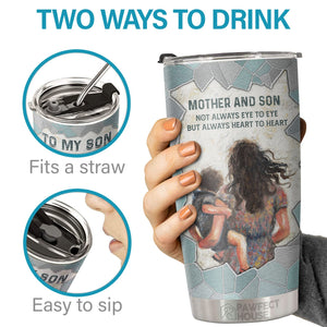 Never Feel That You Are Alone I’m Always Right Next To You - Tumbler - To My Son, Gift For Son, Son Gift From Mom, Birthday Gift For Son