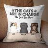 The Cats Are In Charge - Funny Personalized Cat Pillow (Insert Included)