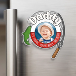 Custom Photo Acrylic Fridge Magnet - Personalized Father's Day Birthday Gifts For Dad, Grandpa - Doing What I Love Most