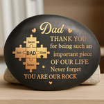 Custom Printed Rock - Personalized Father's Day Gifts For Dad, Grandpa - A Father Like No Other