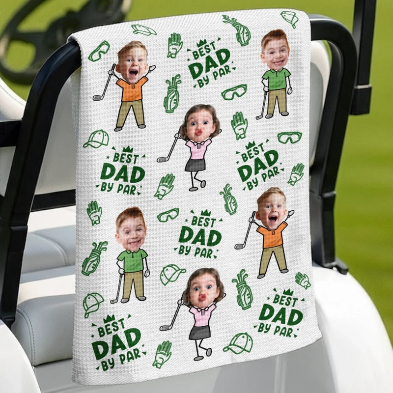 Custom Photo Golf Towel - Personalized Father's Day Birthday Golf Gifts For Dad, Grandpa - Just One More Hole