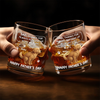 Custom Whiskey Glass - Personalized Father's Day Gifts For Dog Cat Lovers, Dog Dad And Mom, Cat Owners - Fatherhood On The Rocks