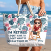 Custom Beach Bag - Personalized Summer Vacation And Travel, Retirement Gifts For Best Friends, Family, Coworker, Work Bestie - Sunshine, Freedom, Repeat