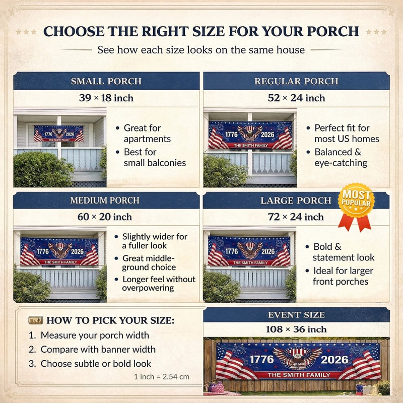 Custom Polyester Outdoor Banner - Personalized America 250th Anniversary Gifts For Mom, Dad, Brother, Sister, Kids - Proud Hearts Since The Beginning