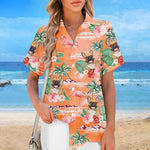 Custom Photo I'm Ready To Go To The Beach - Dog & Cat Personalized Custom Unisex Tropical Hawaiian Aloha Shirt - Summer Vacation Gift, Gift For Dog Lovers, Pet Lovers