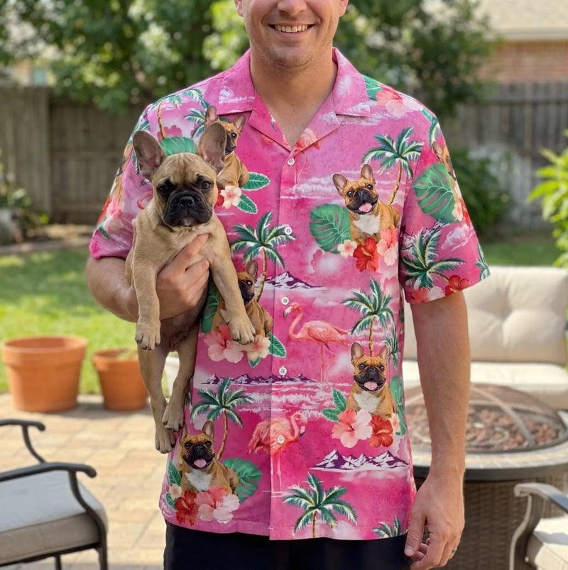 Custom Photo I'm Ready To Go To The Beach - Dog & Cat Personalized Custom Unisex Tropical Hawaiian Aloha Shirt - Summer Vacation Gift, Gift For Pet Owners, Pet Lovers