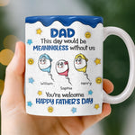 Custom 3D Inflated Effect Printed Mug - Personalized Father's Day Birthday Gifts For Dad, Grandpa - Sips Of Love