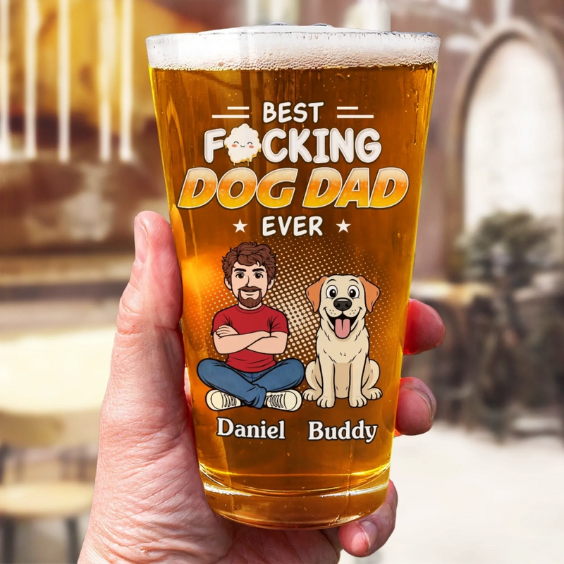 Custom Beer Glass - Personalized Father's Day Birthday Gifts For Dog Cat Lovers, Dog Dad And Mom, Cat Owners - Cheers To Pet Parenthood