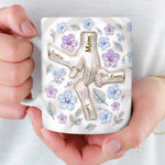 Custom 3D Inflated Effect Printed Mug - Personalized Birthday Gifts For Mom, Grandma - Tiny Hands, Big Heart