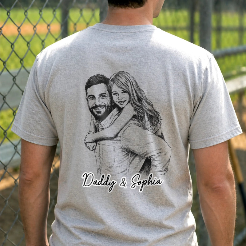 Custom Photo Unisex T-shirt - Personalized Father's Day Birthday Gifts For Dad, Grandpa - The Real Hero