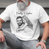 Custom Photo Unisex T-shirt, Premium T-shirt, Hoodie - Personalized Father's Day Birthday Gifts For Dad, Grandpa, Husband - Side By Side With Dad Always