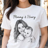 Custom Photo Unisex T-shirt, Premium T-shirt, Hoodie - Personalized Father's Day Birthday Gifts For Dad, Grandpa, Husband - Side By Side With Dad Always