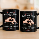 Custom Black Mug - Personalized Father's Day, Baby Shower, Gender Reveal Gifts For New Moms, New Dads, New Parents - New Adventures Begin With Us