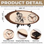 Custom Photo Wooden Clock - Personalized Father's Day Birthday Gifts For Dad, New Dads - Dad Makes The World Brighter