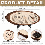 Custom Wooden Clock - Personalized Father's Day Birthday Gifts For Dad, Grandpa - Forever Lucky To Have Dad