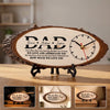 Custom Wooden Clock - Personalized Father's Day Birthday Gifts For Dad, Grandpa - Dad’s Love Never Fails