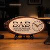 Custom Wooden Clock - Personalized Father's Day Birthday Gifts For Dad, Grandpa - Dad’s Love Never Fails