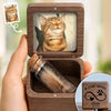 Custom Photo Wooden Pet Fur Keepsake Box - Personalized Pet Memorial Sympathy Gifts For Dogs, Cats - Forever In My Heart