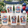 Custom Party Cups - Personalized America 250th Anniversary Gifts For Mom, Dad, Brother, Sister, Kids - Land Of The Free Cheers
