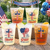 Custom Party Cups - Personalized America 250th Anniversary Gifts For Mom, Dad, Brother, Sister, Kids - Family Freedom Fiesta