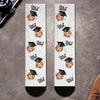 Custom Photo Middle Tube Socks - Personalized  Graduation Gifts For Him, Her - Walking On Graduation Dreams